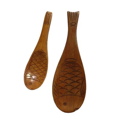 China Viable The New Best-Selling Handmade, Durable, Environmentally Friendly Wooden Fish Spoon for sale