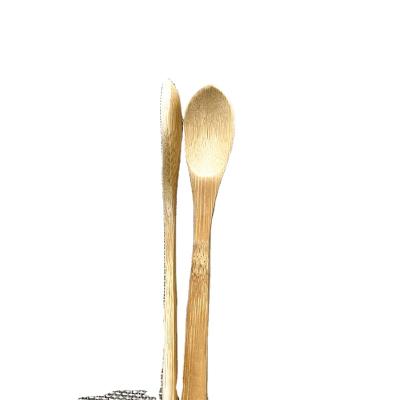 China 13.5*2.2cm Point Restaurant Bamboo Viable Ice Cream Spoon Western Coffee Spoon Children Learning Spoon Promotion Activities for sale