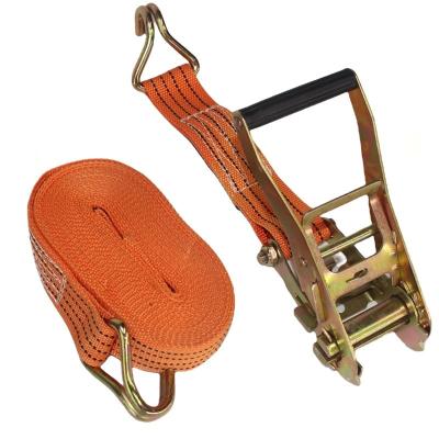 China Cheap Price Heavy Duty 50mm 2000kgs 10m Cargo Safety Binding Belt Ratchet Tie Tension Cargo Lashing Belt Ratchet Tie Down Straps for sale