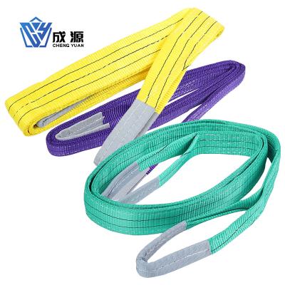 China Goods Damping Cheap Price 5 Ton Lifting Belt Webbing Polyester Sling 1-10m Flat Endless Web Sling for sale