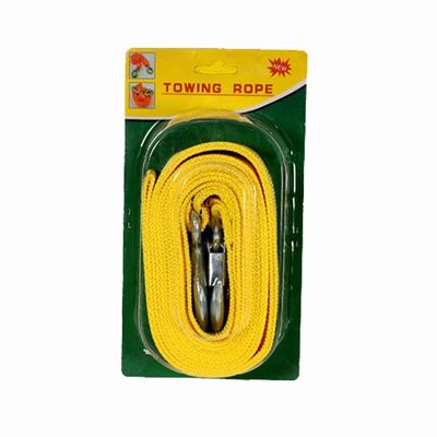 China Cheap Price 4m Tow Car Hot Sale 5 Ton Car Towing Rope Strap To Car Recovery Rope With Hook For Car Tow Truck Straps for sale