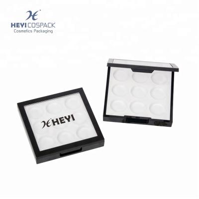 China Custom Cosmetic Empty Plastic Square Eyeshadow Box Round Eyeshadow Case Container Eyeshadow Palette Packaging for sale