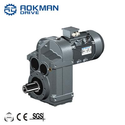 China Fitted Factory Engine F Series With Main Solid Hollow Flange Parallel Shank Gear Speed ​​Reducer for sale