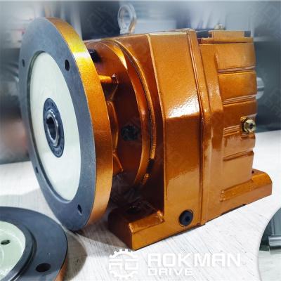 China Factory R series gear motor retarder integrated helical gearbox for sale