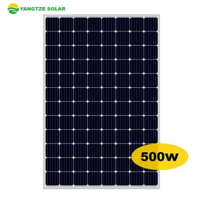 China Solar System Highest Efficiency Mono Solar Panel 500w Renewable Energy Yangtze 2021 for sale