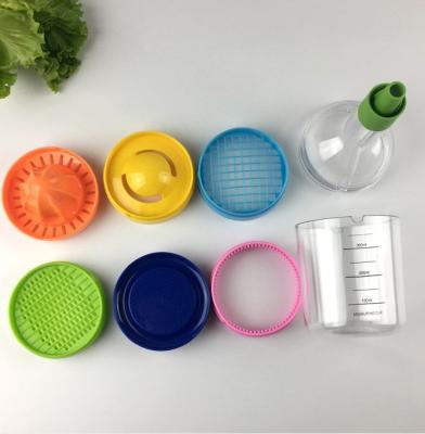 China Cutting 8 In 1 Kitchen Tool Kit Vegetable Slicer Graters Tool Kit Plastic Bottle for sale