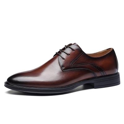 China New Arrival Classic Anti-slippery Lace Up Oxford Shoes Male Formal Men's Leather Shoes Elegant Men's Shoes for sale