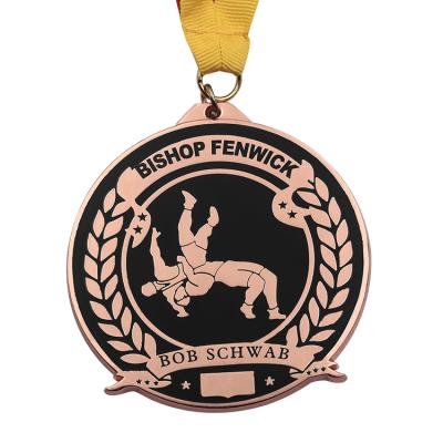 China Custom High Quality Custom Sport Medal Europe Manufacturer Metal Design Zinc Alloy Medal With Lanyard for sale