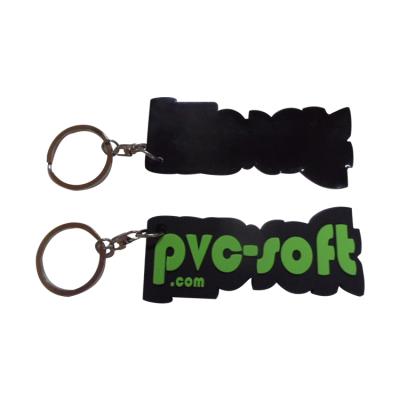 China Promotional custom 3d 3d logo plastic 2d embossing plastic pvc key chain soft key chain promotional for sale