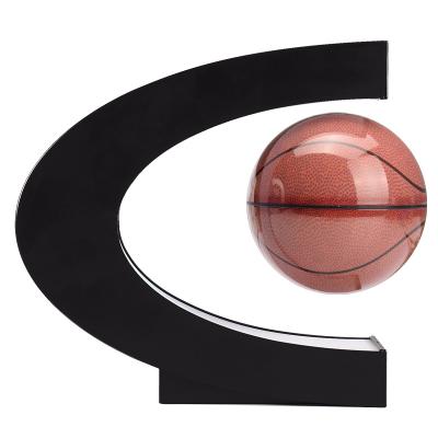 China Europe Globe LED Light 110V C-Shape Floating Maglev Basket Ball Rotating Desk Decoration Gift For Basketball Fans Globe for sale