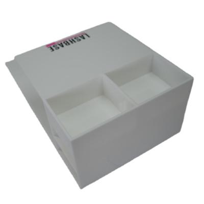 China Eco-friendly Premium Acrylic Eyelash Pillow Display Stand With Tweezers Stand Eyelash Extension Holder for sale