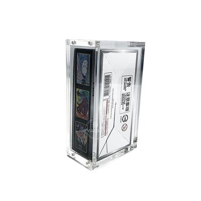 China Booster Box Package Acrylic Single Magnetic Display Box Clear Acrylic Stand for sale