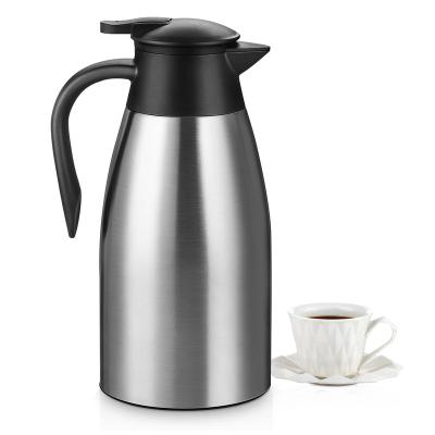 China Wholesale PORTABLE Stock Thermal Coffee Carafe Stainless Steel USA Warehouse Double Wall Vacuum Insulated Water Kettle 2L for sale