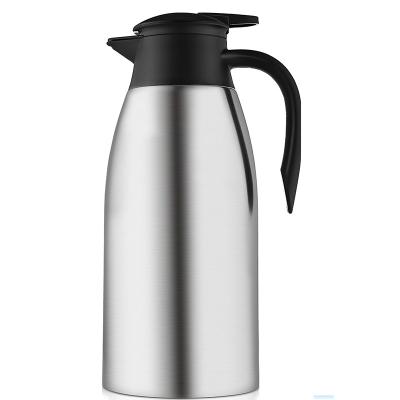 China Business Stainless Steel Coffee Thermal Carafe Double Wall Vacuum Insulated Water Kettle 2400Ml for sale