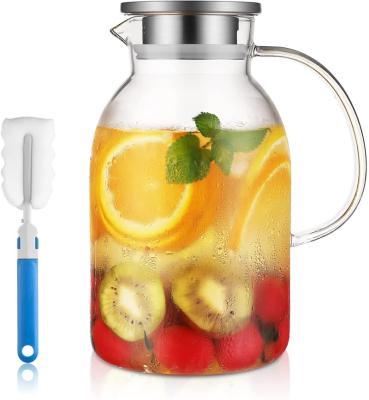 China Fashionable hot sale 2022 CLASSIC water pitcher borosilicate water pitcher glass jug 1800ml/2200ml for sale