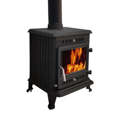 China EUROPEAN New Design Indoor Wall Freestanding Black Wood Burning Stove Fireplace Home Heater with Overheating Protection for sale