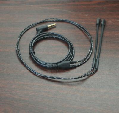 China Wheatless Twisted Detachable Earphone Adapter/Patch Cord Factory Supply DIY Cable For Shure for sale