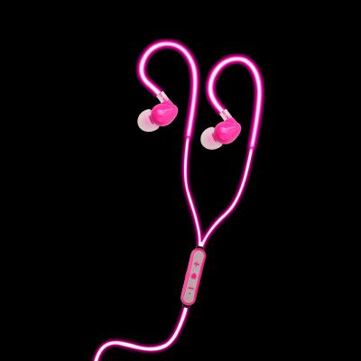 China OEM Portable Glowing EL Headphones With Mic For Christmas for sale