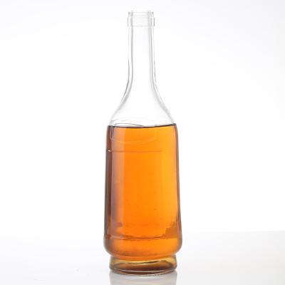 China High Beverage Capacity 1000ml Vodka Brandy Liquor Glass Bottle Flint Vodka Whiskey Glass Bottles 1 Liter for sale