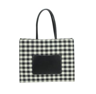 China 2022 Fashion Pattern Contrast Black And White Shoulder Bag for sale