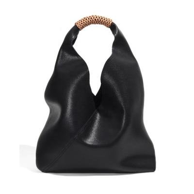 China Fashion \ Comfortable \ Durable OEM ODM Custom Wholesale Handbag Set Unique Shape Fashion Leather Bags Tote Purses Black for sale