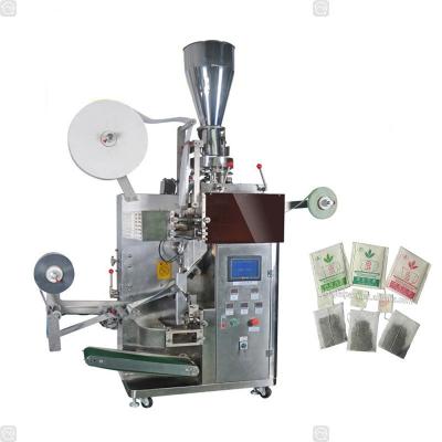 China New 2021 Automatic double chamber triangle inner outer tea bag pouch packing machine for small business for sale