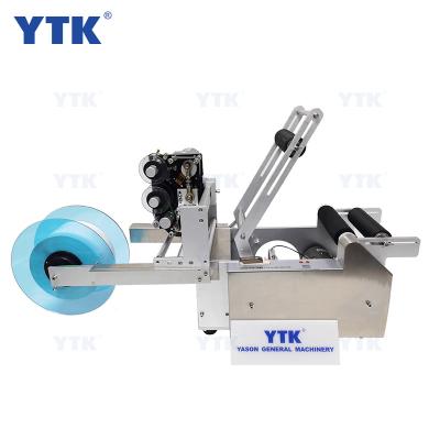 China YTK-50 Semi-Automatic Round Bottle Label Machine With Date Printer For Round Bottles for sale