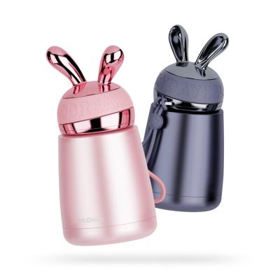 China Cute Kids Rabbit 304 Stainless Steel Vacuum Flask Vacuum Insulated Stainless Steel Water Bottle for sale