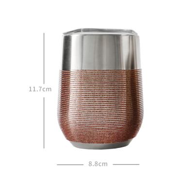 China Sustainable Tableware Sets X&W 3D Silicone 350mL Stainless Steel Coffee Mug Vacuum Mug for sale