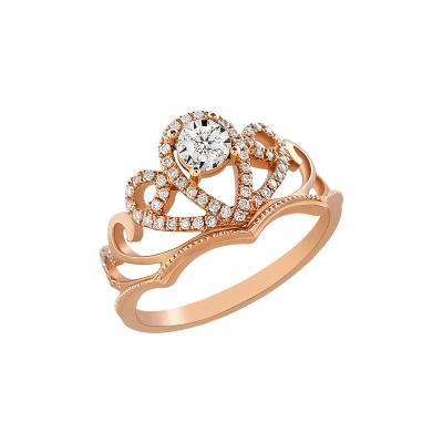 China Wholesale Rose Gold Rings Jewelry 18K Gold Ring VVS/D Moissanite Genuine Luxury Wedding Ring Women Jewelry for sale