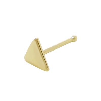 China 14k AU585 Solid Gold Bone Stud Earring Body Jewelry Women FASHIONABLE Fine Jewelry Gift Wholesale Price for sale