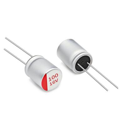 China LORIDA China Manufacturer 16V 100UF 6*8Mm Standard Safety All Polymer Semiconductor Inductor AC Aluminum Electrolytic Capacitor for sale