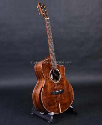 China Santos HM760GSC solid wood himor brand, 40 inch Santos solid wood acoustic guitars, folk guitar for sale