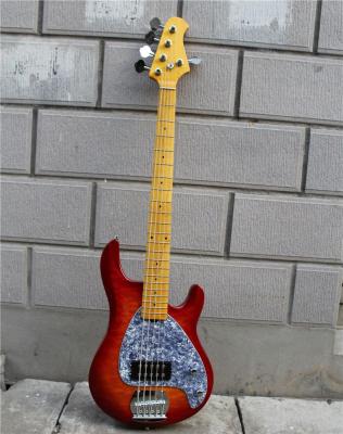 China Basswood Quilted Maple Top MBB-5 China Made High Quality Electric Bass Guitar, OEM Customized Logo, for sale