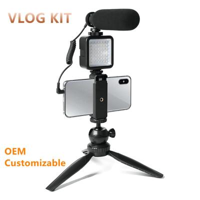 China Other Smartphone Video Kit, Vlogging Kit, With Extendable Stand Fill Light Microphone Light Tripod 50