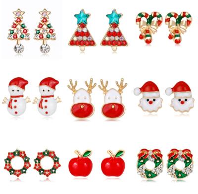 China The new high-grade Christmas tree charms beautiful women's wholesale jewelry gift jewelry earrings for sale