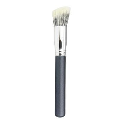 China New Big Angled Face Duo Top Fiber Natural Hair Blush Brush Foundation Makeup Brushes for sale