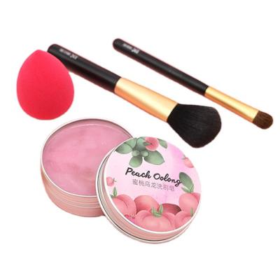 China Makeup Brush Solid Private Sponge Shampoo Cosmetic Logo Sticker 100g Solild Soap for sale