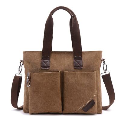 China Business Retro Male Laptop Oblique Cross Shoulder Bag With 2 Front Pockets for sale