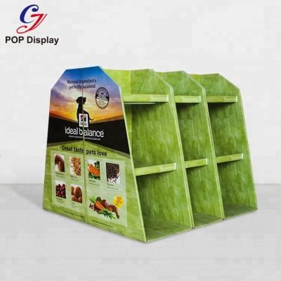 China Supermarket 4 Sides Double Sided Customized Cardboard POP Displays Paper Racks Manufacture In China For Clothes for sale