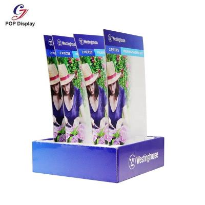 China Easy Installation Professional Cardboard Pop Display Cardboard Factory Custom Table Display Counter With Brochure For Restaurant Promotion for sale