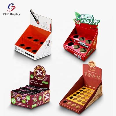 China Cosmetic Store Or Chain Store Customized Design Color Printing Cardboard Table Display Cardboard Display Counter For Cosmetic Skincare Promotion for sale