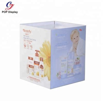 China Supermarket and store product promotion display 12 years experience sale cardboard bin retail display supermarket corrugated pallet display bins for baby pants for sale