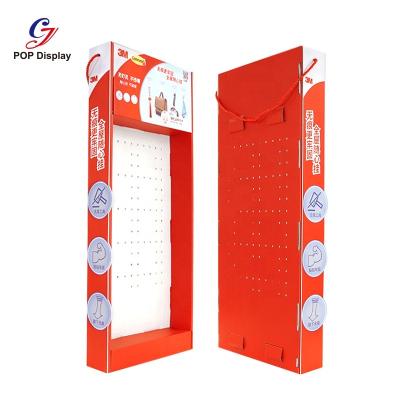 China Recyclable Material Portable Merchandise Product Display Cardboard POP Up Display Paper Sidekick Hanging On The Wall For Walmart for sale