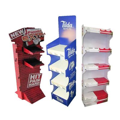 China Store Customized Size POP Up Corrugated Display Cardboard Retail Partner Packaging Boxes Wall Mounted For Candy Milk for sale