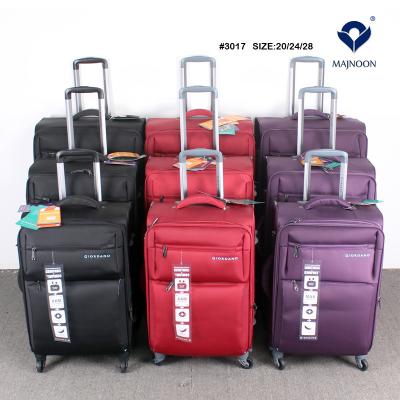 China Polyester Travel Luggage Bag 3 Pieces Spinner Wholesale Unisex Lock Style Colored Material Kind Material Factory Suitcase Set Luggage Trolley Bag for sale