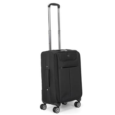 China Polyester Luggage Suitcases Hand Carry Traveling Luggage Trolley Luggage With 4 Wheels for sale