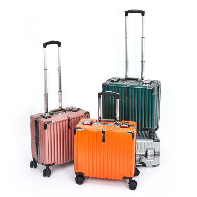 China ABS Shell Carry Hard on ABS Simple Pink Design Suitcase Luggage Trolley OEM Item Moving White Blue White Unisex Style New for sale