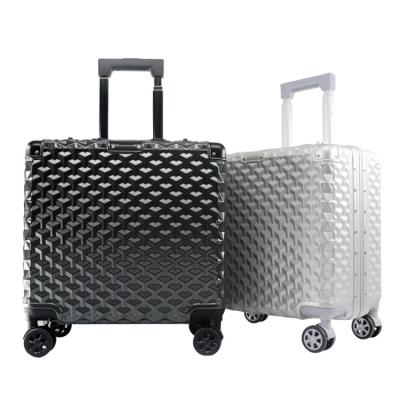 China 2022 High Quality Design Aluminum Frame Luggage 18 Inch Travel Trolley Luggage Fashion Suitcases TSA Lock Suitcase 205D for sale