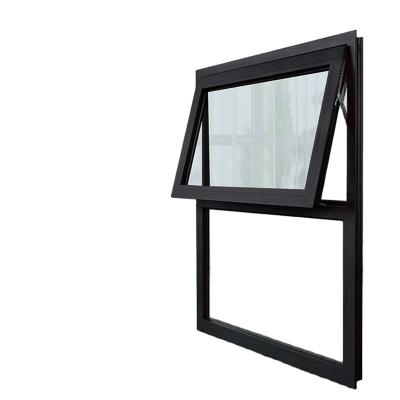 China Standard Folding Tent Hung Window Double Tempered Glazed Aluminum Screen Hurricane Impact Australia AS2047 Casement for sale